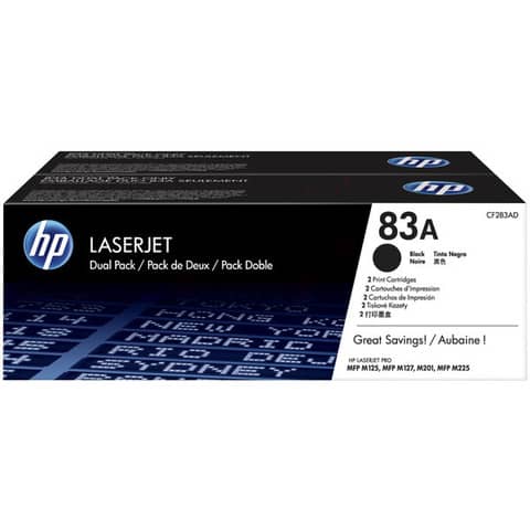 Toner 83A HP nero  Conf. 2 - CF283AD